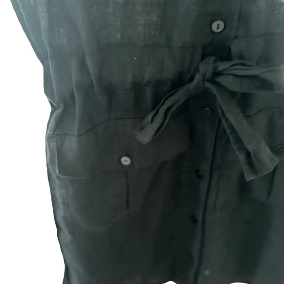 La Perla black 100% linen black swim cover up - Picture 5 of 8